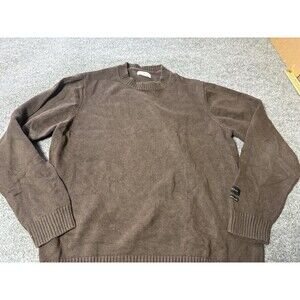 Saturdays New York City Sweater Mens XL Brown Cotton Cashmere Crew Neck Pullover